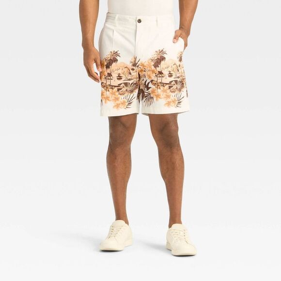 Open Box - Houston White -  Men's 8" Chino Shorts - White XXL White - Picture 1 of 3